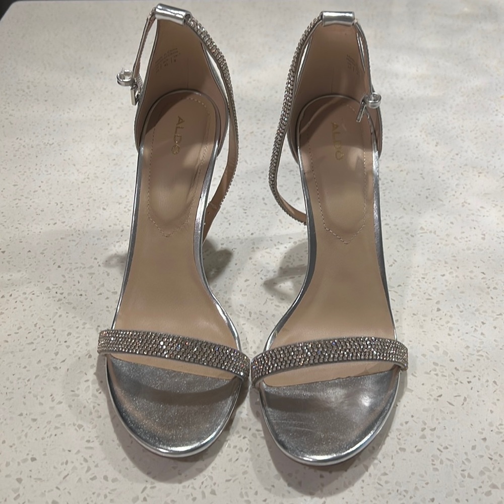 Aldo crystal embellished heels